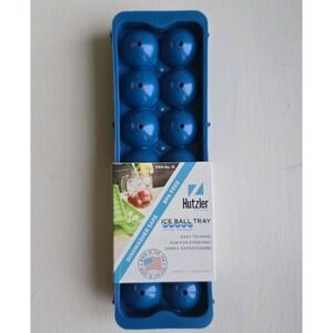 Hutzler Ice Ball Tray #15 Blue‎ Makes 14 1" Balls USA Made Retro NOS